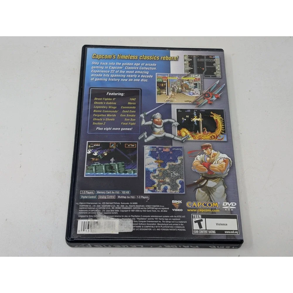 Capcom Classics Collection (Sony‎ PlayStation 2, 2005) CIB Complete W/ Manual